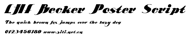 LHF Becker Poster Script.ttf字體轉換器圖片