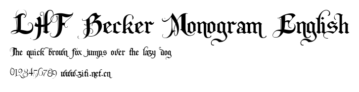 LHF Becker Monogram English.ttf字體轉換器圖片