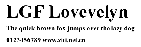 LGF Lovevelyn.otf字體轉換器圖片