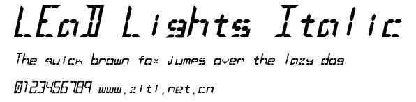 LEaD Lights Italic.ttf字體轉換器圖片