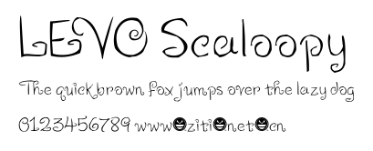 LEVO Scaloopy.ttf字體轉換器圖片