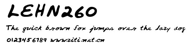 LEHN260.ttf字體轉換器圖片