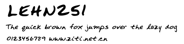 LEHN251.ttf字體轉換器圖片