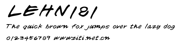 LEHN181.ttf字體轉換器圖片