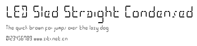 LED Sled Straight Condensed.ttf字體轉換器圖片
