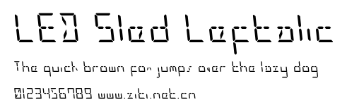 LED Sled Leftalic.ttf字體轉換器圖片