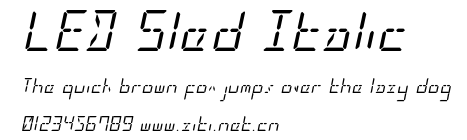 LED Sled Italic.ttf字體轉換器圖片