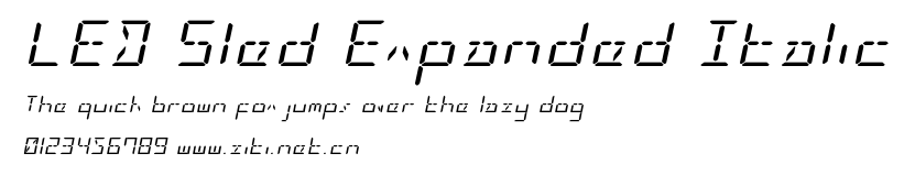 LED Sled Expanded Italic.ttf字體轉換器圖片