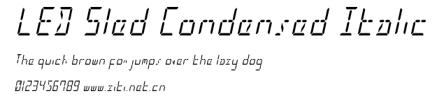 LED Sled Condensed Italic.ttf字體轉換器圖片