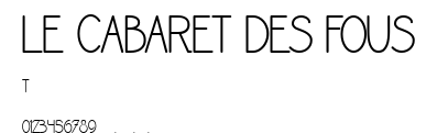 LE CABARET DES FOUS.ttf字體轉換器圖片