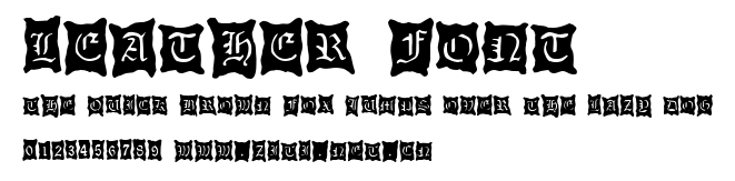 LEATHER FONT.ttf字體轉換器圖片