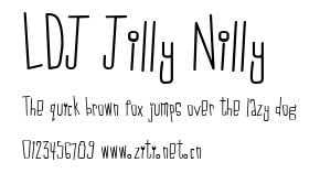 LDJ Jilly Nilly.ttf字體轉換器圖片