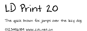 LD Print 20.ttf字體轉換器圖片
