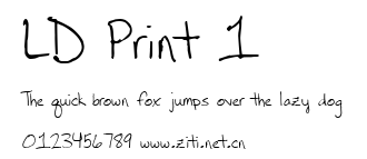 LD Print 1.ttf字體轉換器圖片