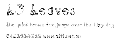 LD Leaves.ttf字體轉換器圖片