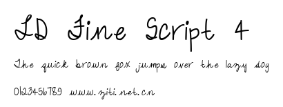 LD Fine Script 4.ttf字體轉換器圖片