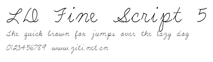 LD Fine Script 5.ttf字體轉換器圖片