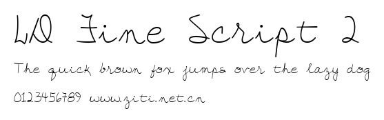 LD Fine Script 2.ttf字體轉換器圖片