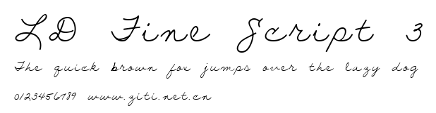 LD Fine Script 3.ttf字體轉換器圖片