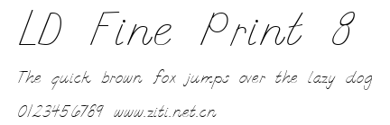 LD Fine Print 8.ttf字體轉換器圖片