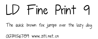 LD Fine Print 9.ttf字體轉換器圖片