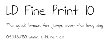 LD Fine Print 10.ttf字體轉換器圖片
