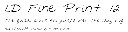 LD Fine Print 12.ttf字體轉換器圖片