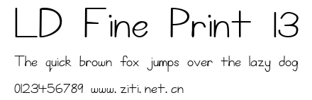 LD Fine Print 13.ttf字體轉換器圖片