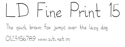 LD Fine Print 15.ttf字體轉換器圖片