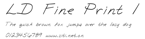 LD Fine Print 1.ttf字體轉換器圖片