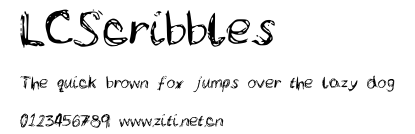 LCScribbles.ttf字體轉換器圖片