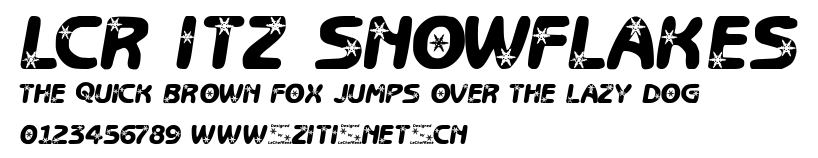 LCR Itz Snowflakes.ttf字體轉換器圖片
