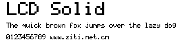 LCD Solid.ttf字體轉換器圖片