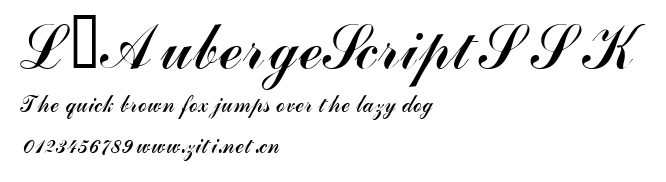 L'AubergeScriptSSK.ttf字體轉換器圖片