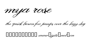 mya rose.ttf字體轉換器圖片