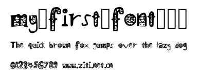 my_first_font___.ttf字體轉換器圖片
