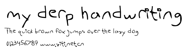 my derp handwriting.ttf字體轉換器圖片