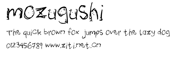 mozugushi.ttf字體轉換器圖片
