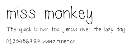 miss monkey.ttf字體轉換器圖片