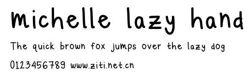 michelle lazy hand.ttf字體轉換器圖片