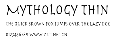 Mythology Thin.ttf字體轉換器圖片