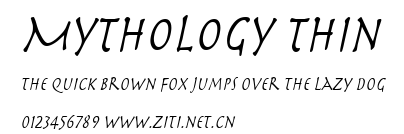 Mythology Thin.ttf字體轉換器圖片