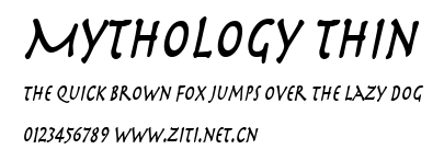 Mythology Thin.ttf字體轉換器圖片