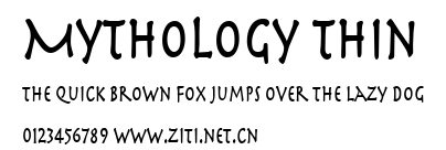 Mythology Thin.ttf字體轉換器圖片