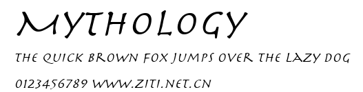 Mythology.ttf字體轉換器圖片
