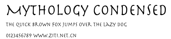 Mythology Condensed.ttf字體轉換器圖片