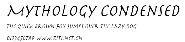 Mythology Condensed.ttf字體轉換器圖片