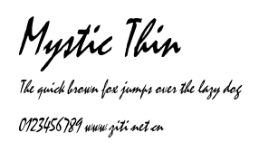 Mystic Thin.ttf字體轉換器圖片