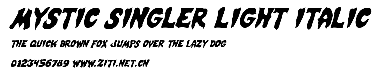 Mystic Singler Light Italic.ttf字體轉換器圖片