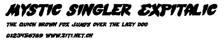 Mystic Singler ExpItalic.ttf字體轉換器圖片